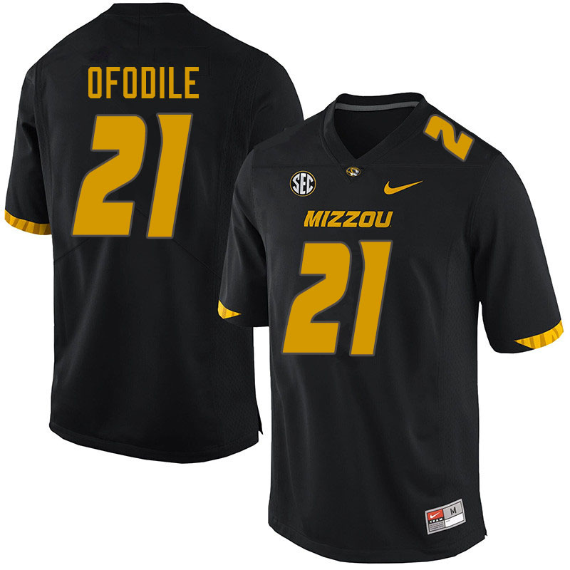 Men #21 Alex Ofodile Missouri Tigers College Football Jerseys Sale-Black